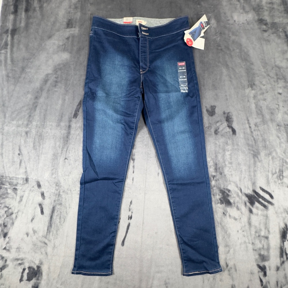 NWT Levis On The Move Skinny Jeans Womens 30x28 Blue High Rise Soft Touch